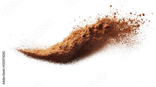 Cocoa Explosion: A dynamic burst of cocoa powder, capturing the essence of flavor and texture in a captivating display of motion.