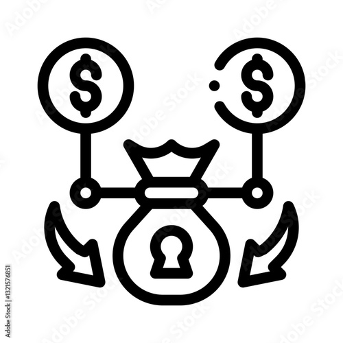 wealth management line icon