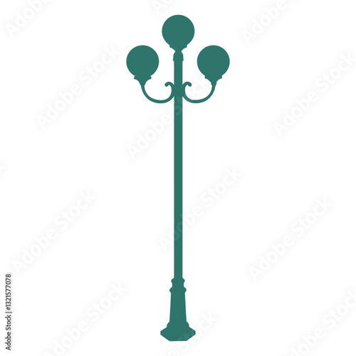 triple street lamp vintage.
