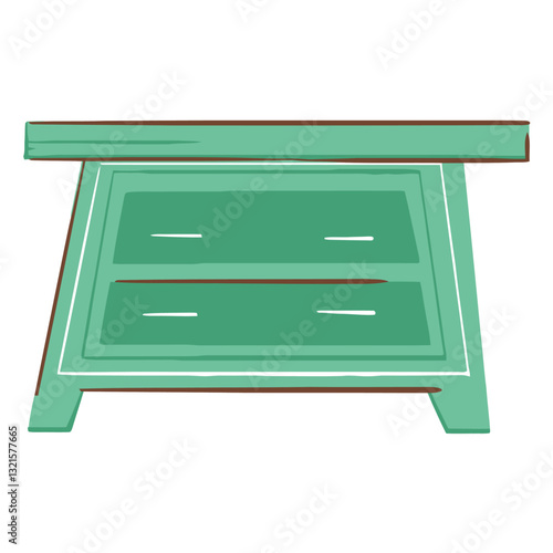 nightstand with drawers flat.