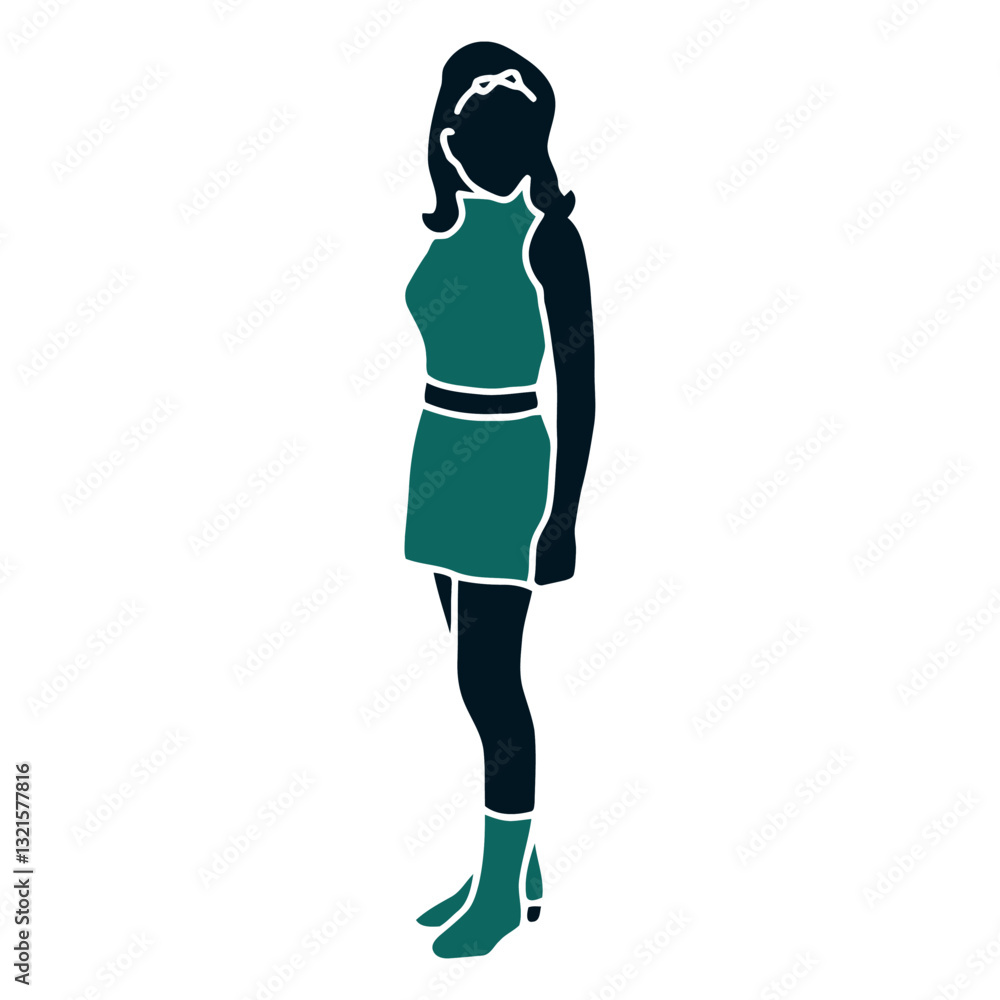 Fototapeta premium retro style girl.