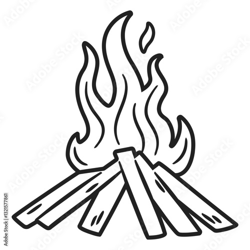 eskimo doodle bonfire stroke.