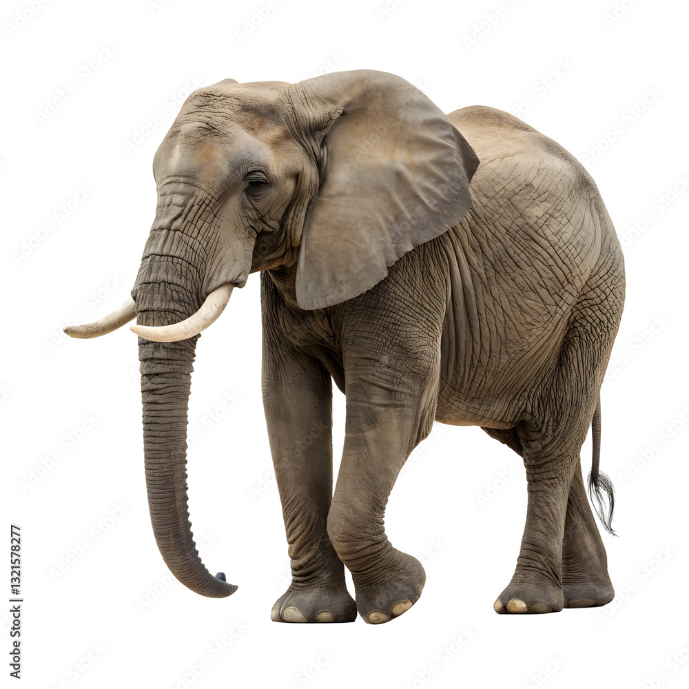 Fototapeta premium elephant isolated on white or transparent background, png