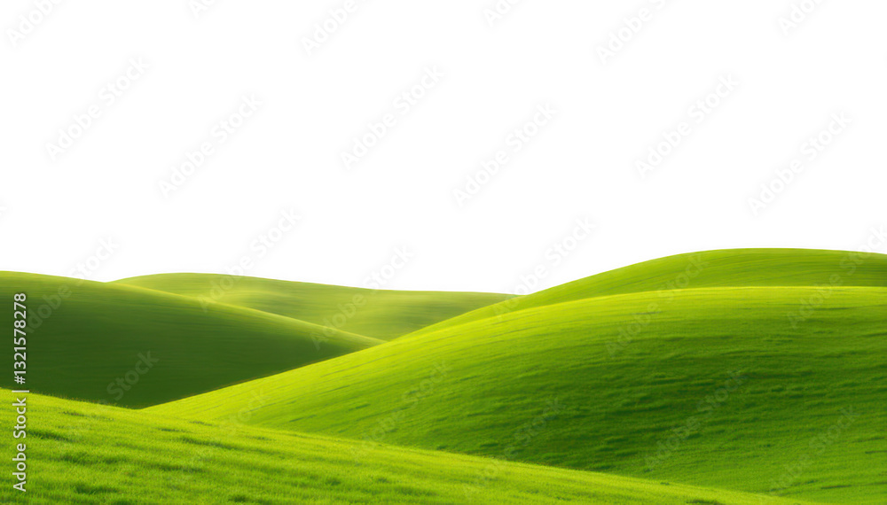 Green hills isolated on transparent background, PNG cutout image for nature backgrounds and scenic designs Green hills isolated on transparent background, PNG cutout image for nature backgrounds and scenic designs