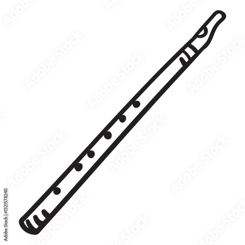 musical instrument irish flute stroke.