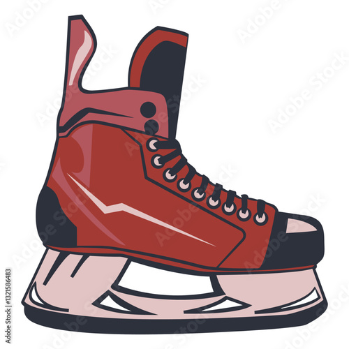 ice hockey skate illustration.