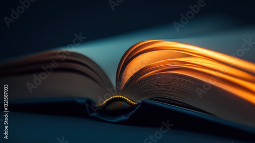 A classic hardcover novel, open and fanned out, with delicate golden-edged pages