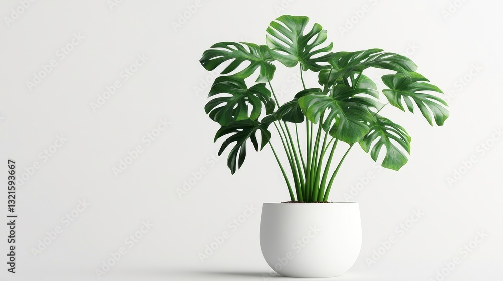 Fototapeta premium Green Plant in White Pot