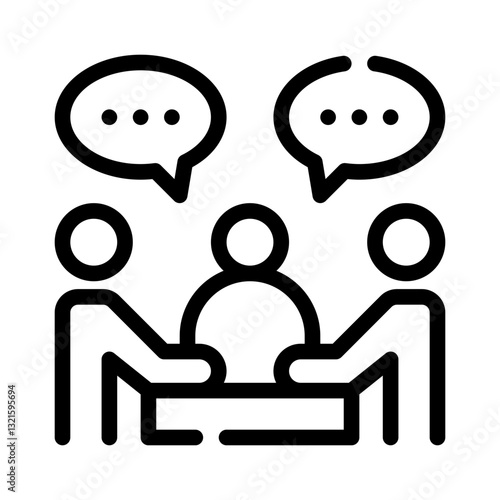 board meeting line icon