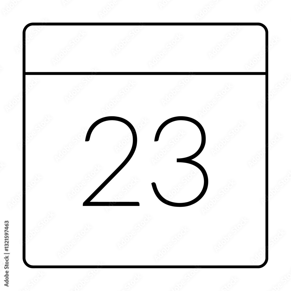 calendar date thin stroke icon. calendar date thin stroke icon.
