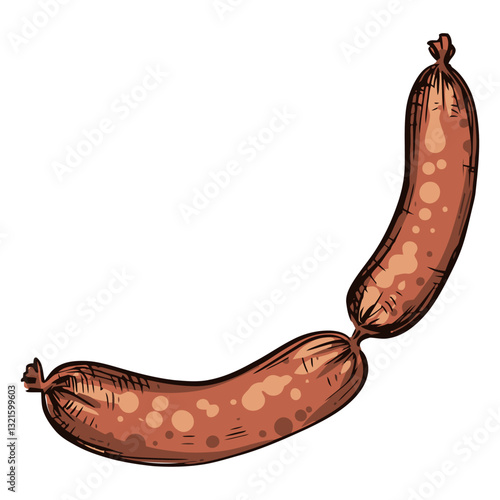 two sausages illustration.