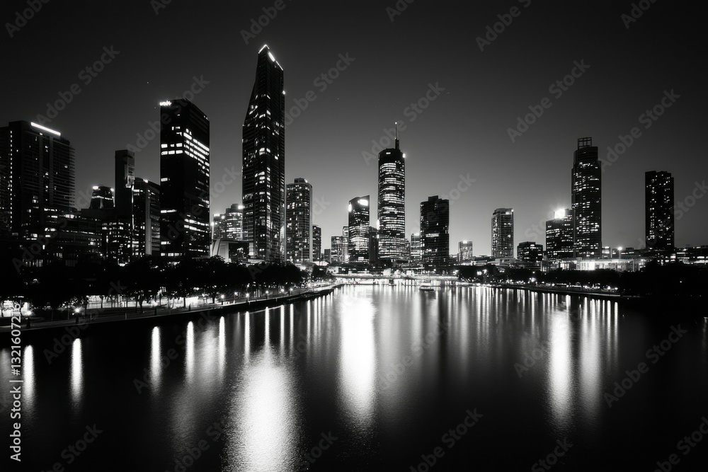 Obraz premium City skyline at night