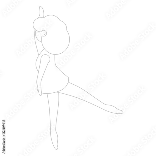 woman ballet position line ballet.