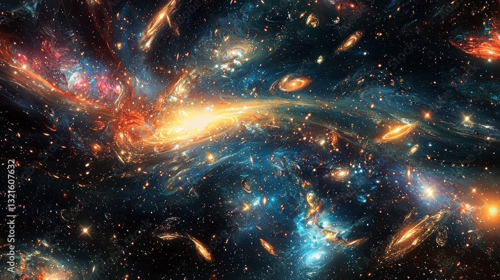 Naklejka premium Midnight Galaxy Panorama