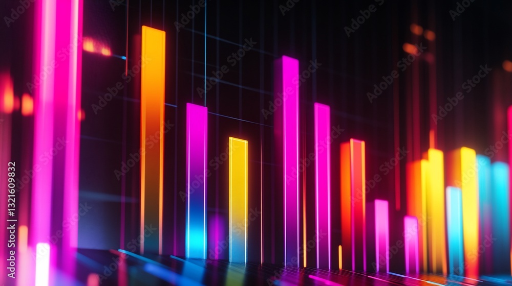 Vibrant Neon Light Bars Abstract Background Vibrant Neon Light Bars Abstract Background