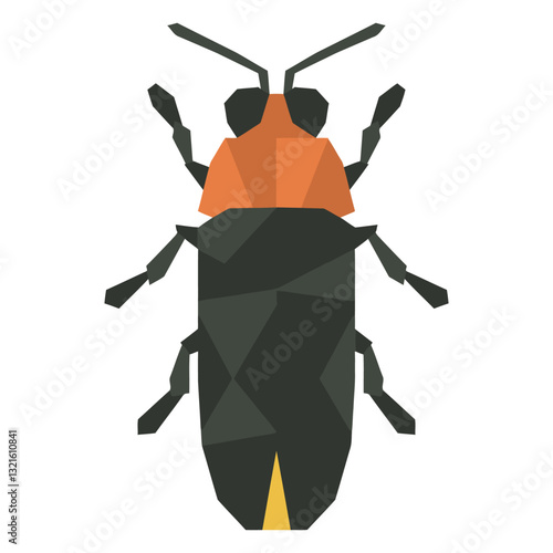 color polygonal beetle bug