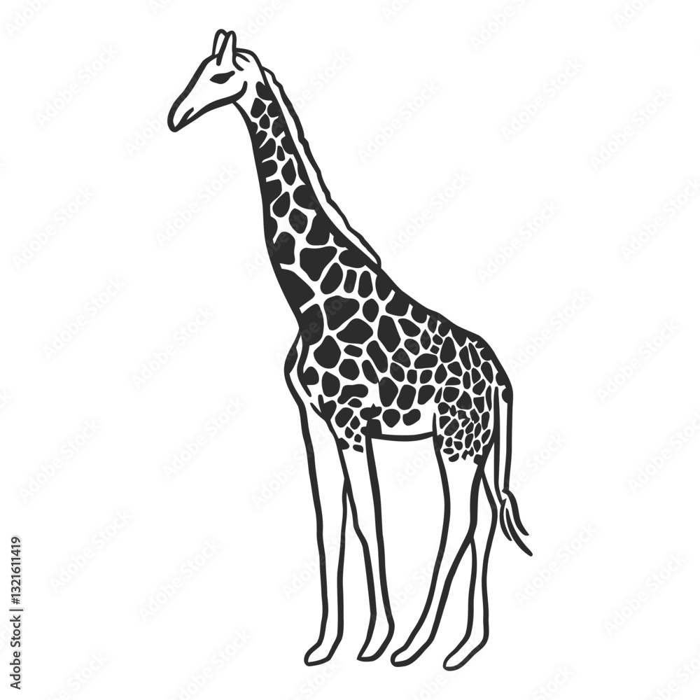 giraffe spot neck ossicones tail doodle giraffe spot neck ossicones tail doodle