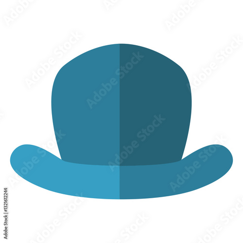 flat blue hat