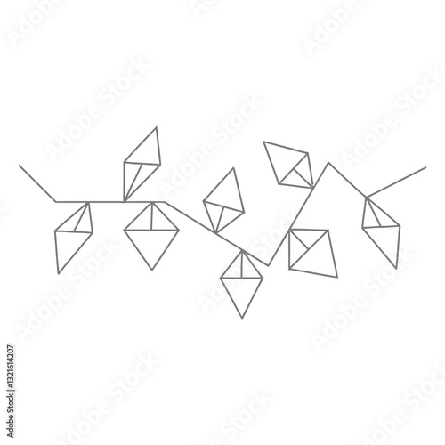  christmas light strand stroke icon 