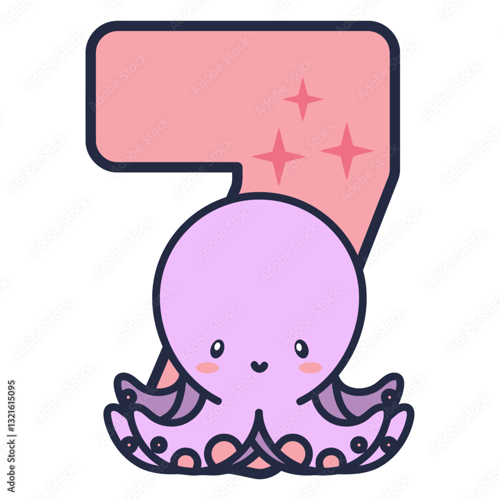 animal kawaii alphabet 7 number animal kawaii alphabet 7 number