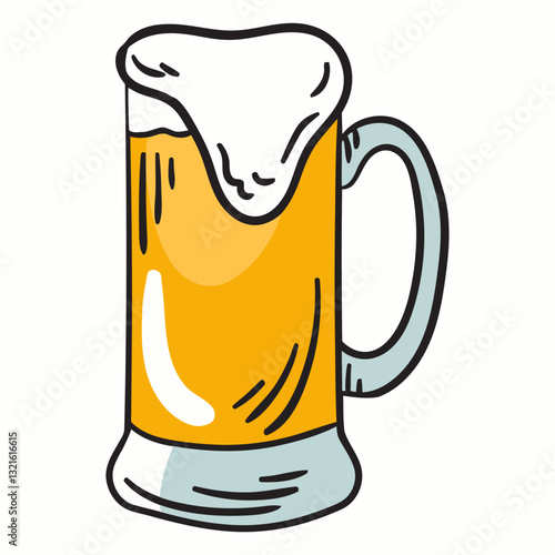 switzerland beer foamy fizzy illustration.eps