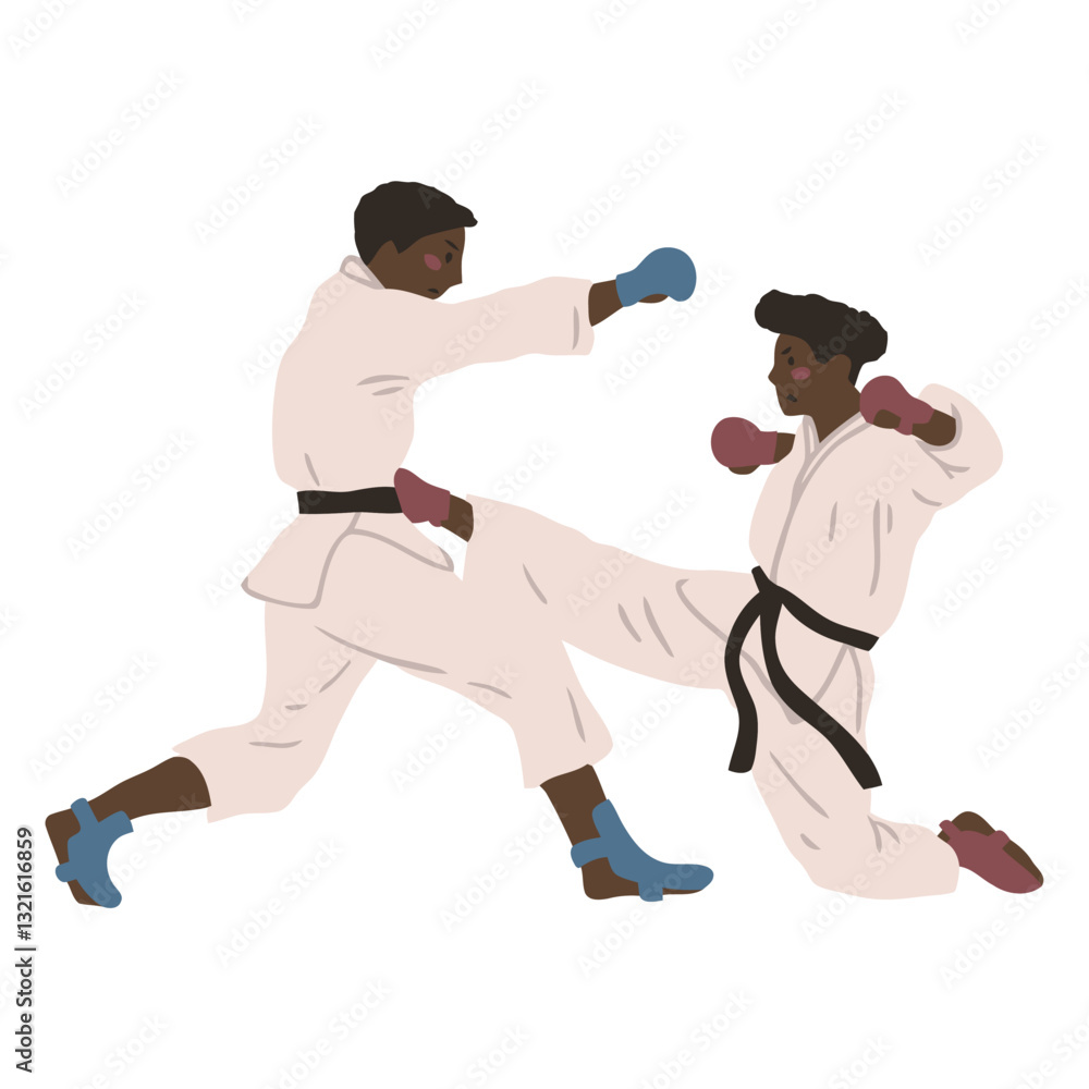 Fototapeta premium karate men people.eps