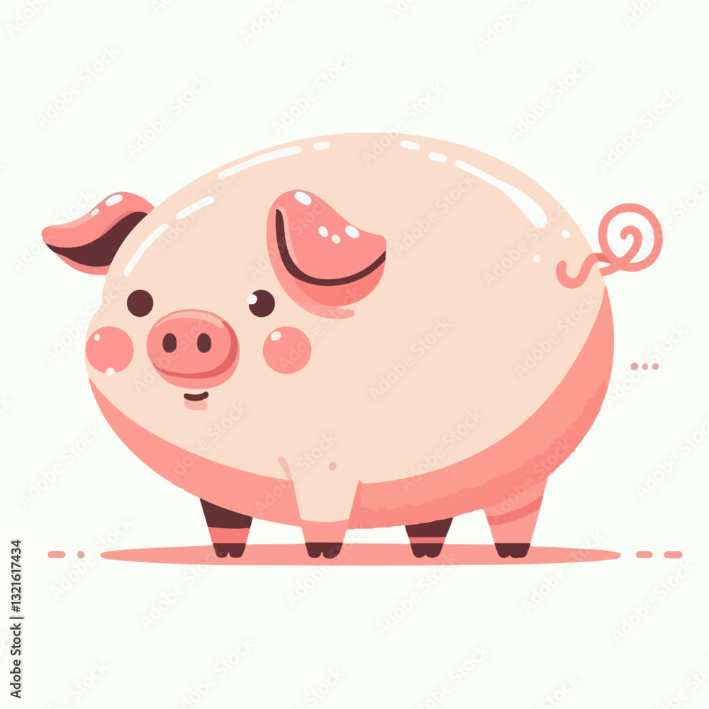 pink pig vector illustration pink pig vector illustration