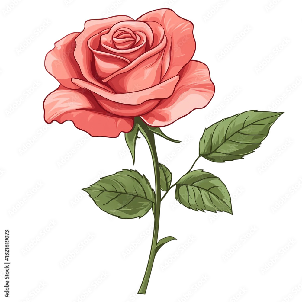 Obraz premium A delicate peach rose a symbol of love and beauty