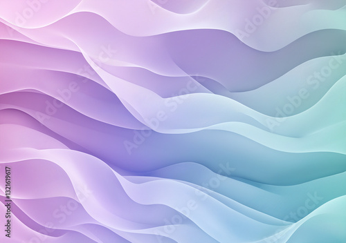 Beautiful abstract background featuring a purple blue and green gradient in smooth wave patterns