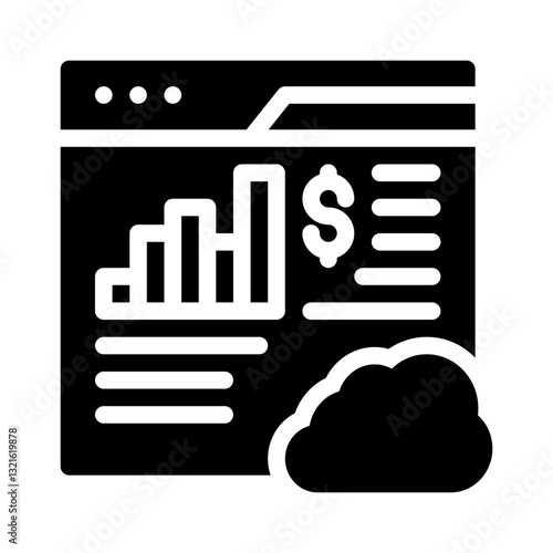sales forecasting glyph icon