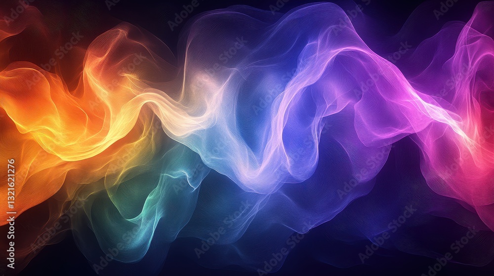 Colorful smoke wave abstract background, design element Colorful smoke wave abstract background, design element