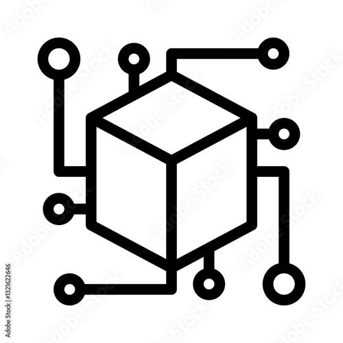 blockchain line icon