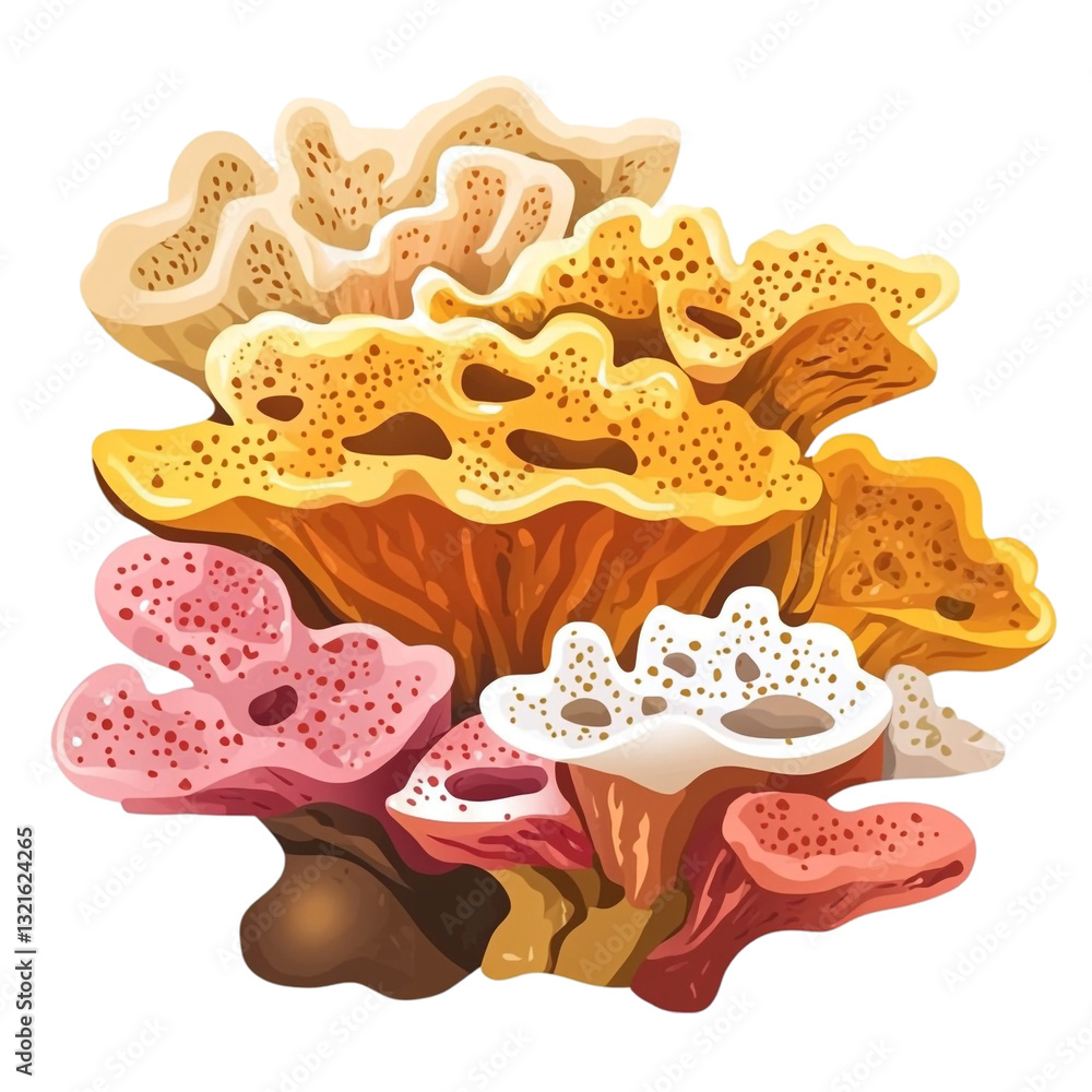 Vibrant ocean sponges a colorful underwater scene Vibrant ocean sponges a colorful underwater scene