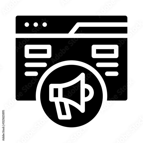 digital marketing glyph icon