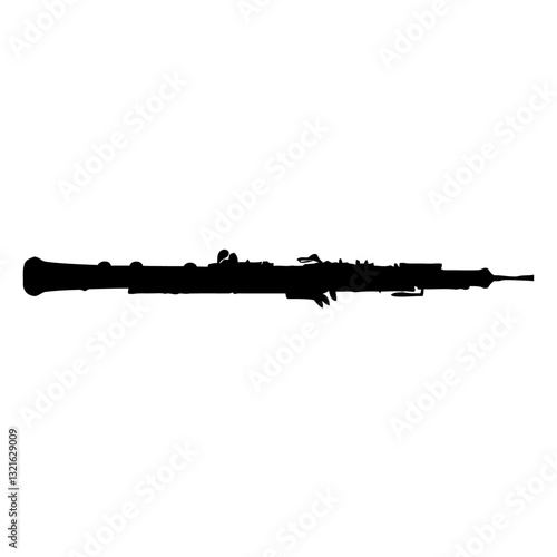oboe musical instrument silhouette.eps