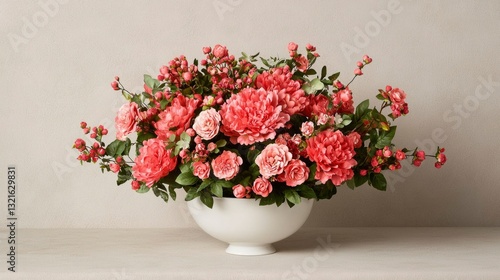 Wallpaper Mural Coral blooms in a white bowl Torontodigital.ca