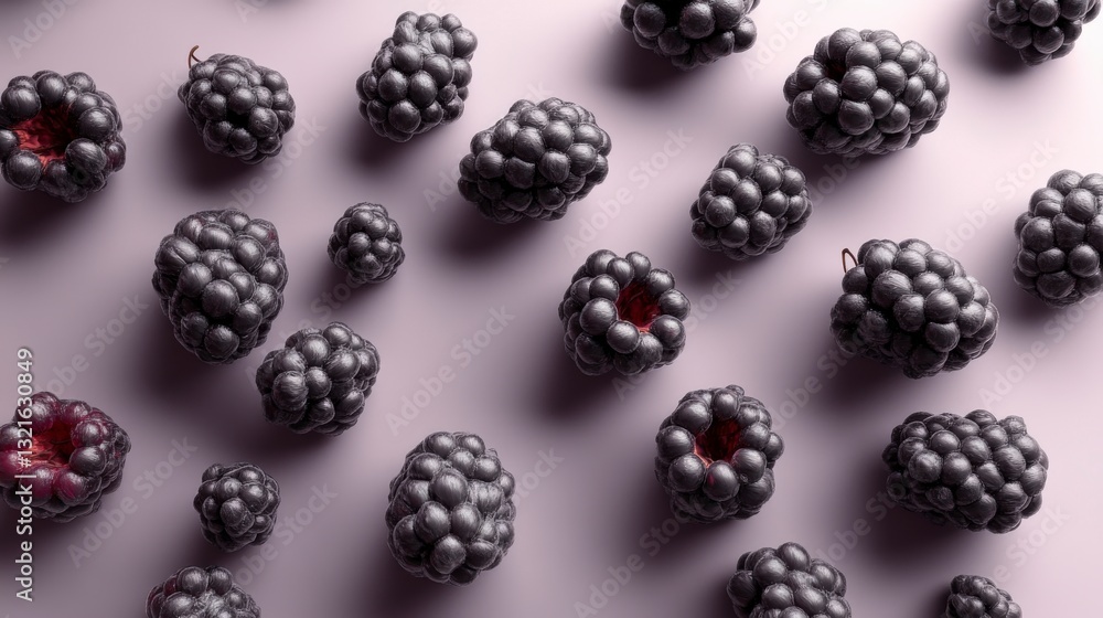 A Captivating Display of Dark Blackberries A Captivating Display of Dark Blackberries