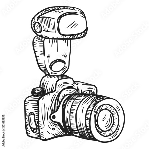 digital photo camera sketch.eps