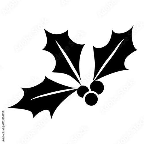  mistletoe silhouette icon  