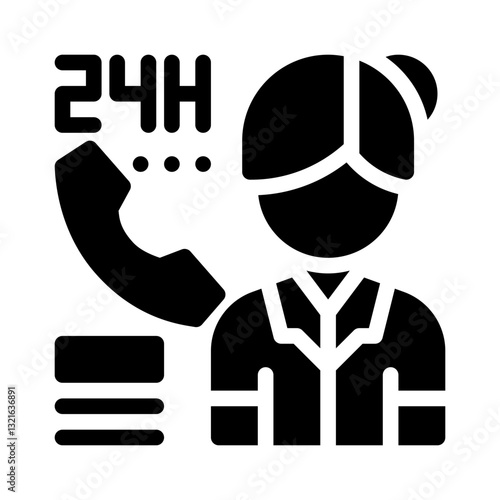 hotline glyph icon