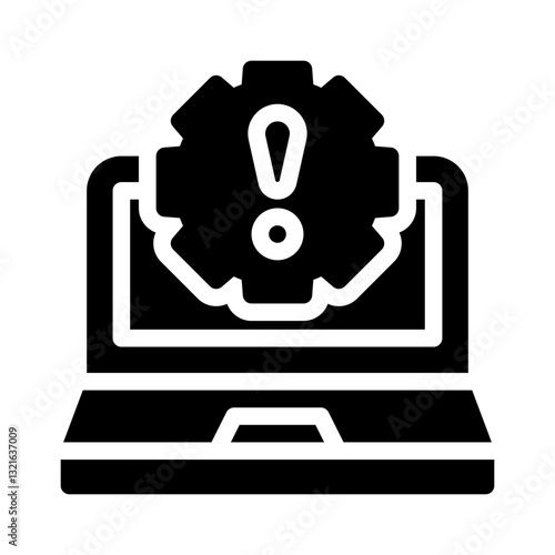network troubleshooting glyph icon