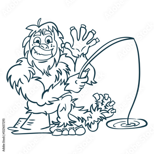  yeti creature illustration.eps