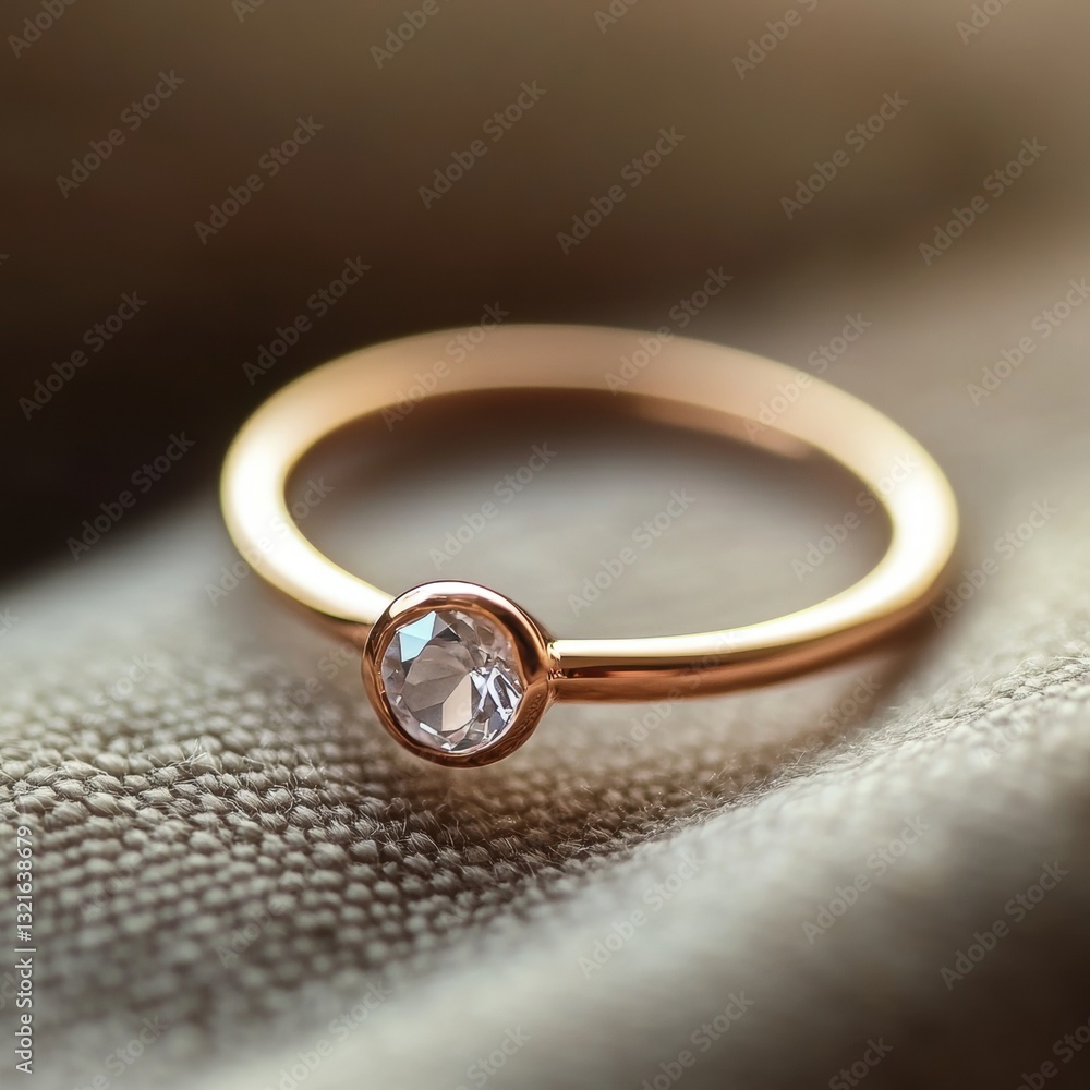 Elegant Rose Gold Ring with a Single Sparkling Gemstone, Perfect for Engagements or Daily Wear, Showcasing Minimalist Design and Timeless Beauty Elegant Rose Gold Ring with a Single Sparkling Gemstone, Perfect for Engagements or Daily Wear, Showcasing Minimalist Design and Timeless Beauty