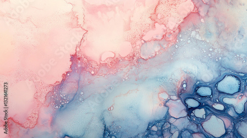 Pastel watercolor wash background featuring shades of pink and blue evoking tranquility and creativity in artistic expressions