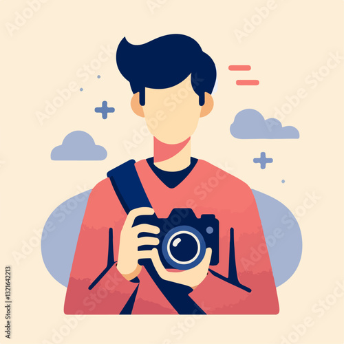 simple photographer illustration