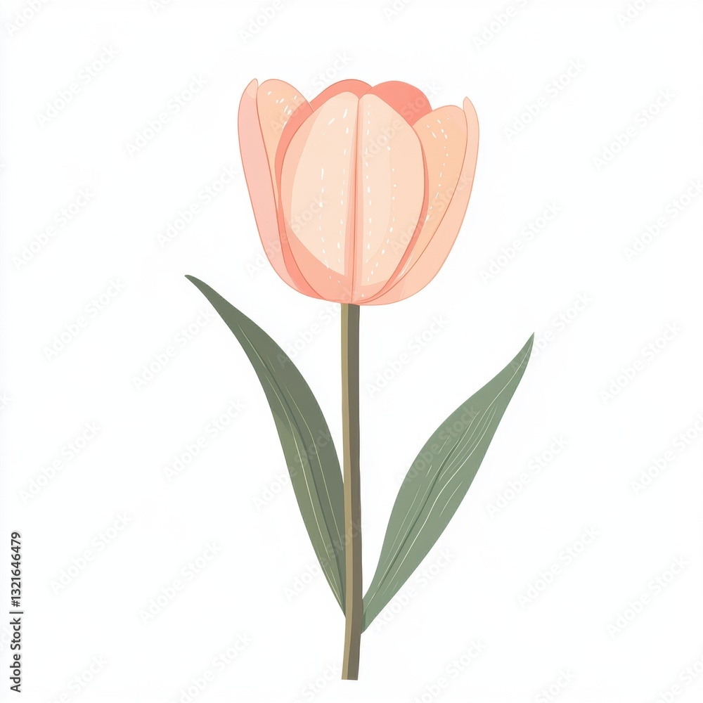 Elegant Pink Tulip Flower on a Simple White Background, Capturing the Beauty of Nature and Blooming Flora in a Minimalist Style for Art Lovers and Floral Enthusiasts Elegant Pink Tulip Flower on a Simple White Background, Capturing the Beauty of Nature and Blooming Flora in a Minimalist Style for Art Lovers and Floral Enthusiasts