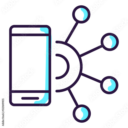 augmented reality smartphone icon.eps