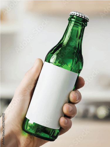 3d botal renders, water bottle, mint soda bottle, 3d realistic render, water droplets, wood, background,,plant, drinking water bottle