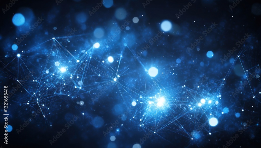 Abstract blue network connection background. Abstract blue network connection background.