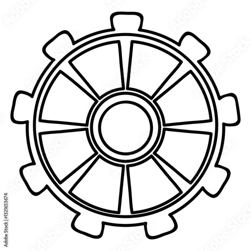 gear wheel cogwheel hole pinion gear stroke.eps